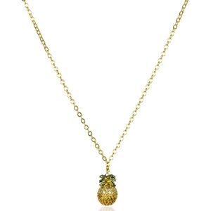 Noir NYC gold pineapple necklace
